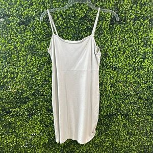 COPY - White Mini Dress with Adjustable Spaghetti Straps by Forever 21 - Size L…